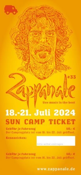 Fahrzeug-Ticket SunCamp - Zappanale 2024, 18.-21. Juli
