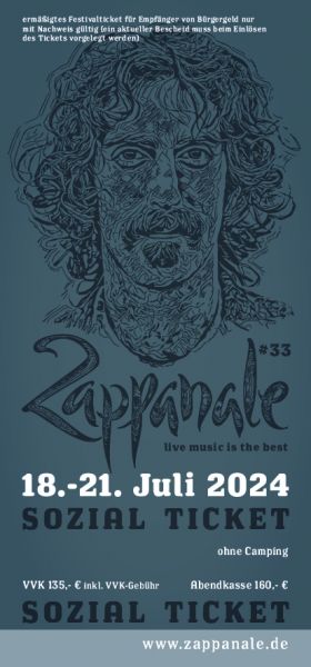 Festival-Ticket Sozial - Zappanale 2024, 18.-21. Juli
